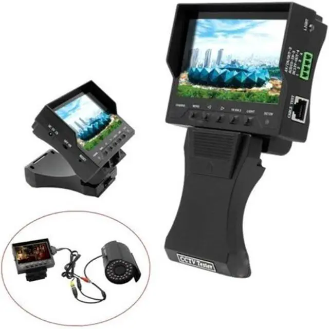 Alt view image 5 of 6 - CCTV Tester, 4.3 Inch Handheld CCTV Monitor Tester, Video Format NTSC/PAL, IP Camera Security, DC12V Output