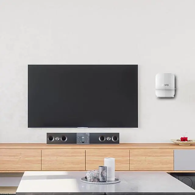 Alt view image 4 of 7 - Wall Mount for Eero Max 7 WiFi System, Simple and Robust Wall Mount Stand for Eero Max 7 WiFi System, Without Messy Cables (White, Pack of 2), DY-EERO-STANDER-W-2 PCS