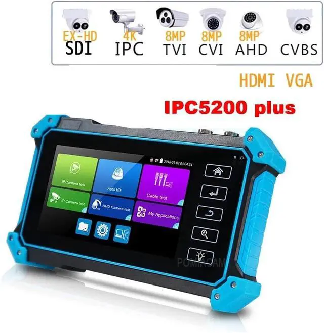 Alt view image 2 of 4 - CCTV Tester, CCTV-Tester-Monitor IPC Camera Tester Poe 8MP AHD TVI CVI SDI Cable Tracer RJ45 TDR Test Rapid CCTV Tool(IPC5200)
