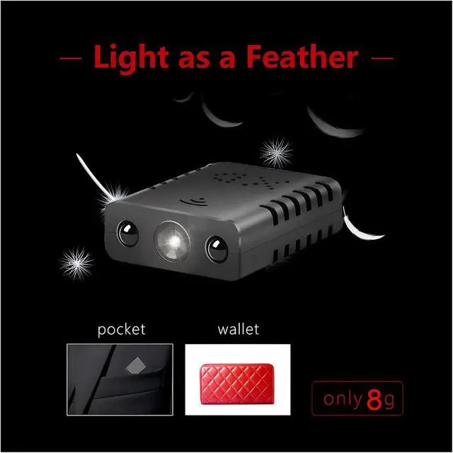 Alt view image 2 of 7 - 720P HD Ultra Small Wireless Mini Security Camera, Micro Night Vision Video & Voice Recorder for Indoor Home Monitoring