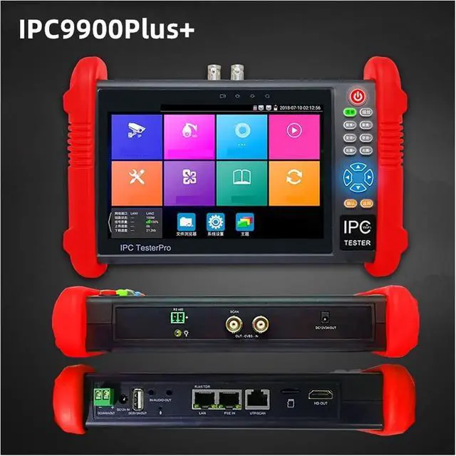 Alt view image 5 of 6 - CCTV Tester, 7 Inch CCTV Tester,4K Video Surveillance,Security Monitor with Touch Screen, POE Out, Test