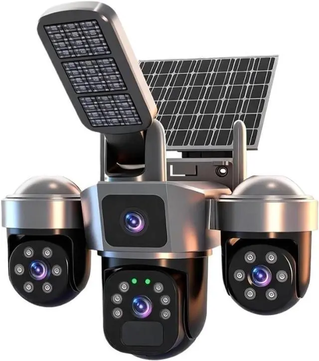 Main image of 6MP Auto Tracking PTZ Solar Camera Outdoor Human Detection PIR WiFi IP Camera with Siren, 2K Solar Powered CCTV(6MP WiFi 64G Card)