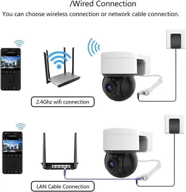 Alt view image 6 of 7 - 4MP Security Tuya Cameras WiFi Outdoor HD Full Color Night Vision Waterproof Surveillance Camera with Baby Monitor(4MP and 128GB Card)