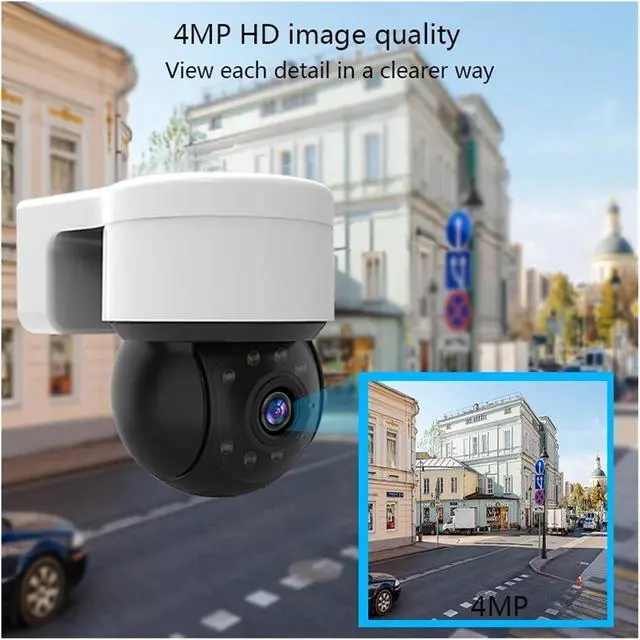 Alt view image 5 of 7 - 4MP Security Tuya Cameras WiFi Outdoor HD Full Color Night Vision Waterproof Surveillance Camera with Baby Monitor(4MP and 128GB Card)