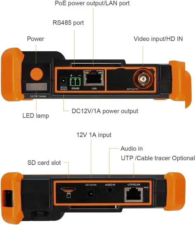 Alt view image 5 of 5 - CCTV Tester, IPC CCTV Upgrade Camera Analog Tester Monitor 8K IP Testing UTP Cable IPC-1910 Plus CVI TVI AHD