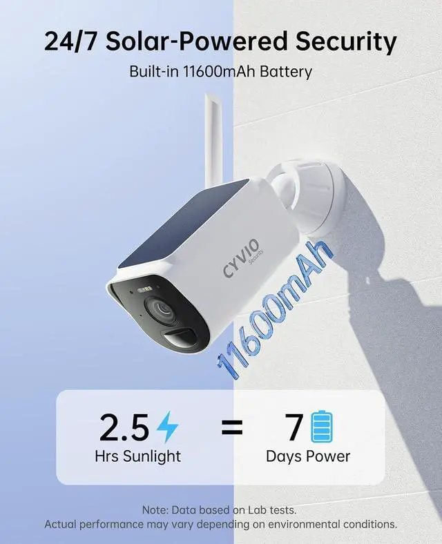 Alt view image 3 of 3 - 4K Wireless Solar Security Camera Outdoor