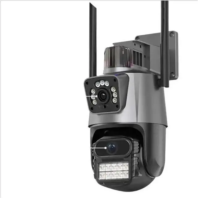 Alt view image 7 of 7 - 8MP Dual-Lens PTZ Outdoor WiFi Security Cam, Dual-Screen Auto Tracking Waterproof IP Camera(US Plug)