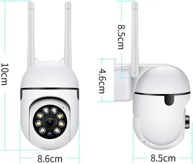 Alt view image 3 of 6 - 8MP WiFi IP Wireless Security Surveillance PTZ Camera 4X Zoom Cameras Tracking Two-Way Audio HD Night Color Cam(EU Plug)