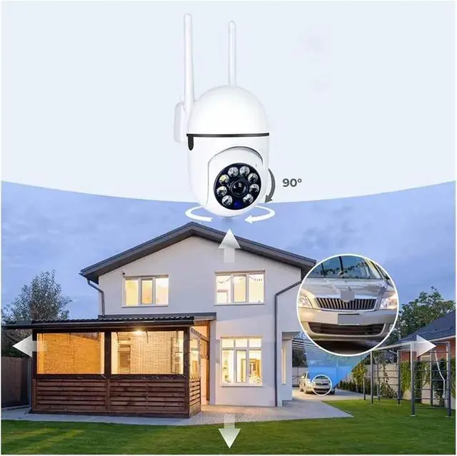 Alt view image 4 of 6 - 8MP WiFi IP Wireless Security Surveillance PTZ Camera 4X Zoom Cameras Tracking Two-Way Audio HD Night Color Cam(EU Plug)