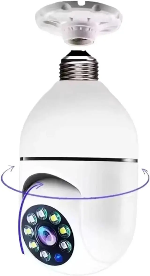 Main image of Bulb E27 Surveillance Camera Full Color Night Vision Automatic Human Tracking Zoom Indoor Security Monitor WiFi Miini IP Camera