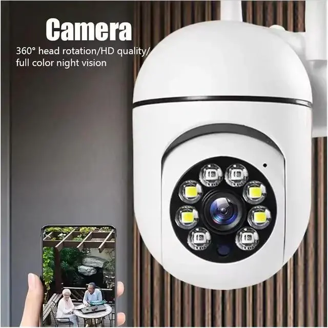 Alt view image 4 of 6 - A7 IP Camera Smart Outdoor Home Security WiFi CCTV Surveillance with Color Night Vision Wireless HD 2-Way Audio Camera TF Card