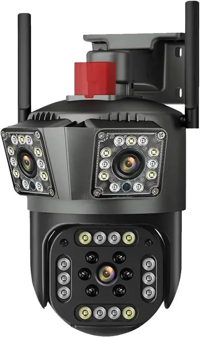 Main image of 12MP Outdoor WiFi PTZ Security Camera, Three Lens 10X Zoom AI Auto Tracking Surveillance Camera(US Plug_SANJINGTOU)