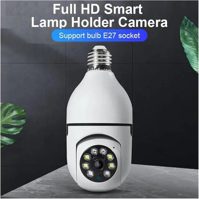 Alt view image 6 of 7 - E27 2.4G WiFi Light Bulb Security Camera, 1080P HD Night Vision Wireless Home CCTV Camera for Baby Indoor Surveillance
