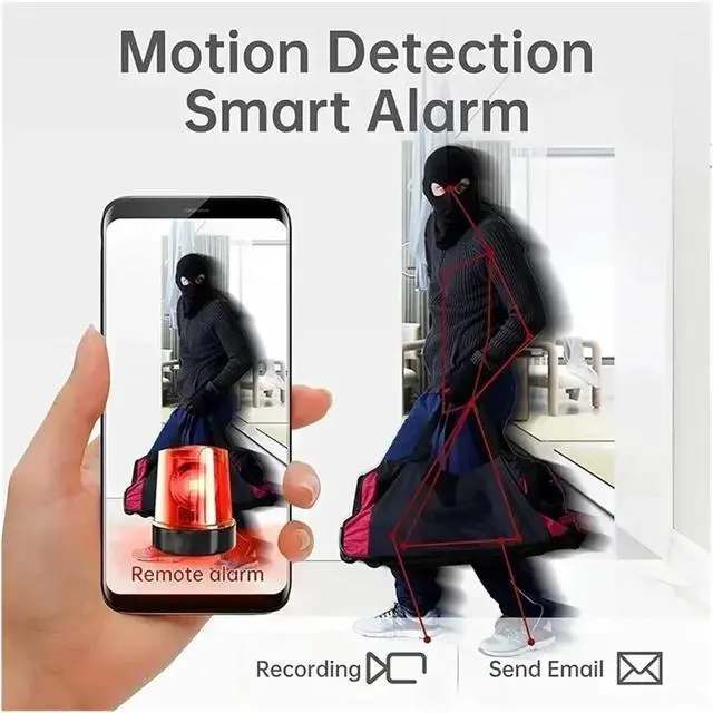 Alt view image 5 of 7 - A9 Camera HD Network WiFi Home Camera 1080p Outdoor Sports Night Vision Infrared Camera(White)