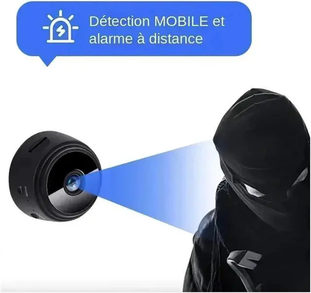 Alt view image 7 of 7 - A9 Camera HD Network WiFi Home Camera 1080p Outdoor Sports Night Vision Infrared Camera(White)