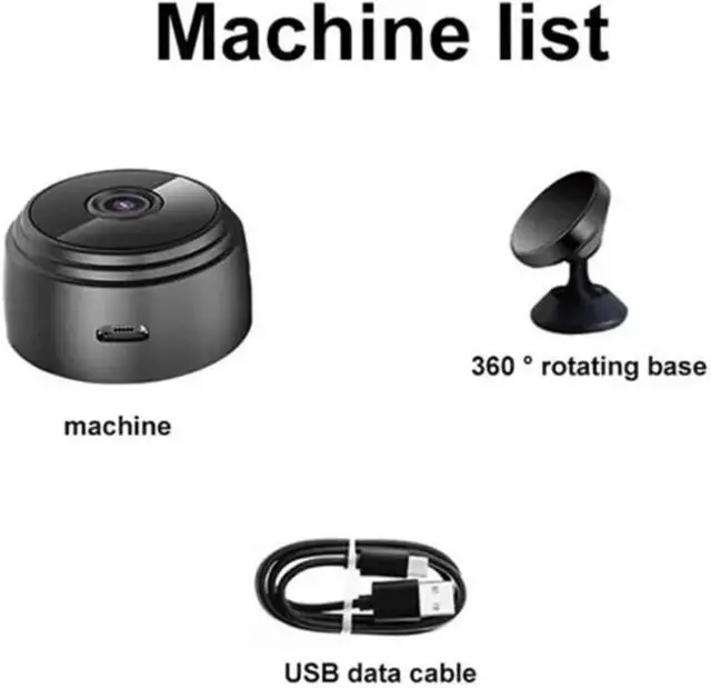 Alt view image 6 of 7 - A9 WiFi Mini Camera 1080P Security Monitoring Remote Night Vision Video Surveillance Smart Home Mini DV Cam HD Camera(Only 32G Card)