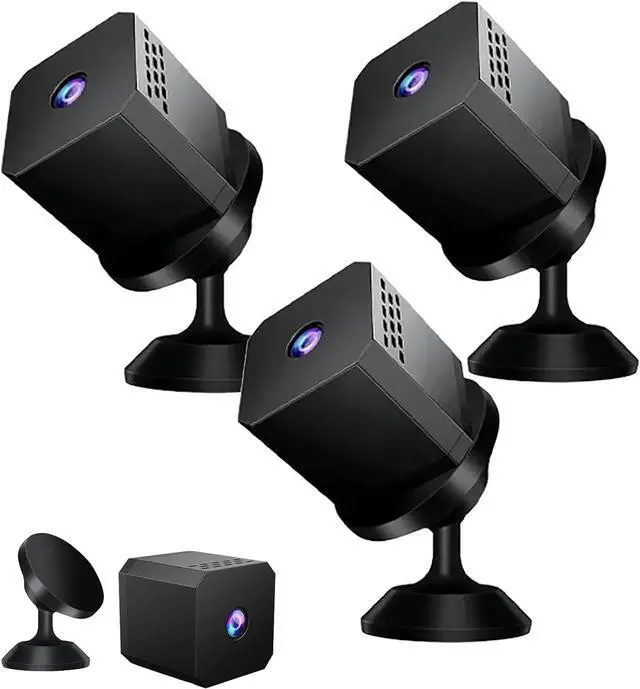 Main image of Mini Smart HD Night Vision Security Camera, Mini Wireless Camera, Mini Spy Camera, Mini Security Camera Wireless, 1080p HD for Outdoor/Indoor (3PCS,Without Card)