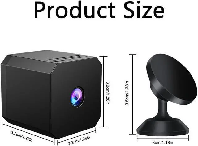 Alt view image 7 of 7 - Mini Smart HD Night Vision Security Camera, Mini Wireless Camera, Mini Spy Camera, Mini Security Camera Wireless, 1080p HD for Outdoor/Indoor (3PCS,Without Card)