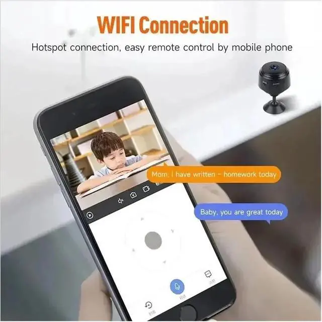 Alt view image 3 of 6 - A9 HD WiFi Smart Monitor Surveillance Cameras Sensor Camcorder Web Video Home Safety Security