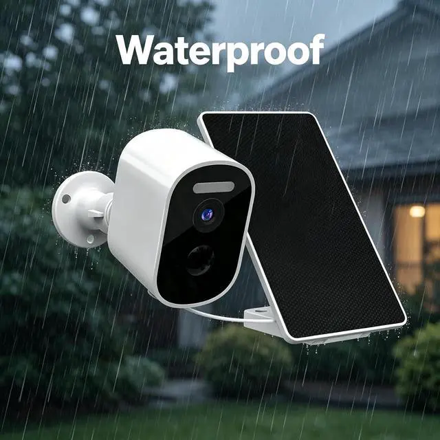 Alt view image 3 of 7 - Solar Security Camera Wireless Outdoor, 2-Way Audio Color Night Vision