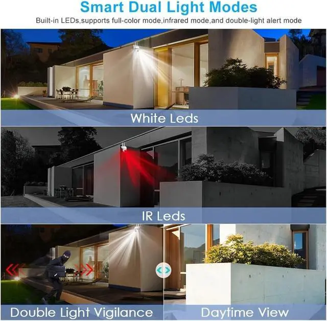 Alt view image 4 of 6 - 8MP Security Survillance PTZ Camera WiFi IP Outdoor 4X Zoom Cameras AI Human Tracking Two-Way Audio HD Night Color Cam