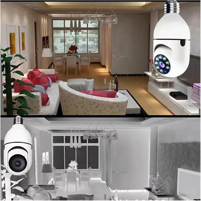 Alt view image 6 of 7 - Lamp Bulb Camera 360° Swivelling IP Camera 1080p Outdoor Waterproof Night Zoom