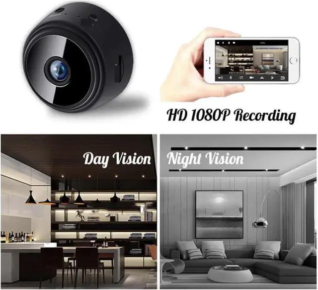 Alt view image 4 of 7 - A9 WiFi Mini Camera 1080P Security Monitoring Remote Night Vision Video Surveillance Smart Home Mini DV Cam HD Camera(Only 32G Card)