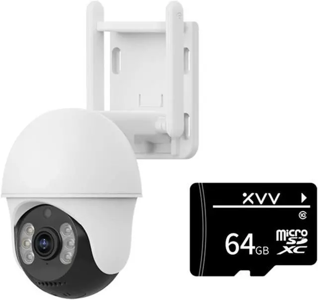 Alt view image 2 of 7 - 3MP 4G SIM Outdoor PTZ Security Camera, IP66 Waterproof Two-Way Talk Surveillance Cam(UK Plug,4G P9S Add 64G)