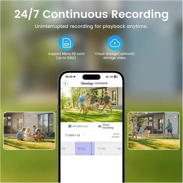 Alt view image 7 of 7 - 3MP 4G SIM Outdoor PTZ Security Camera, IP66 Waterproof Two-Way Talk Surveillance Cam(UK Plug,4G P9S Add 64G)