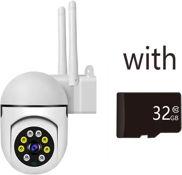 Alt view image 2 of 7 - Plus 1080P PTZ WiFi IP Camera Audio CCTV Surveillance 4X Zoom Night Full Color Waterproof H.264 Audio Security(US Plug,Camera add 32G)