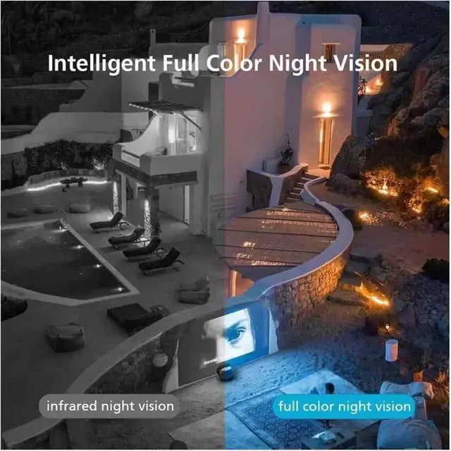 Alt view image 6 of 7 - 8MP 4K PTZ Camera HD 1080P Color Night Vision WiFi IP Camera Outdoor 5MP Ai Auto Tracking CCTV Surveillance Cam(5MP EU Plug with 64G)