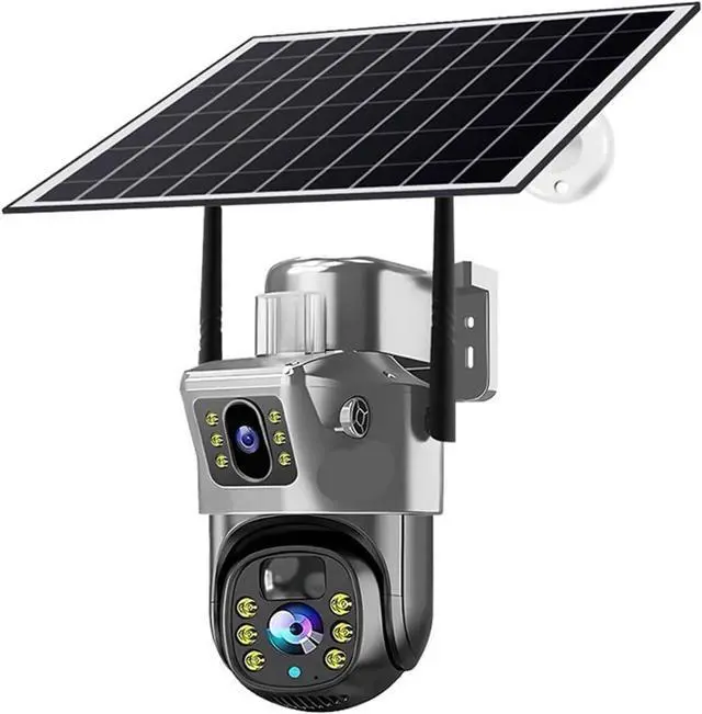 Main image of Security Cameras 4G Outdoors PIR Human Detection Solar CCTV Digital V380 Pro Electronics Night Vision Surveillance Recorder(Silver 4G 64G Card_PAL)