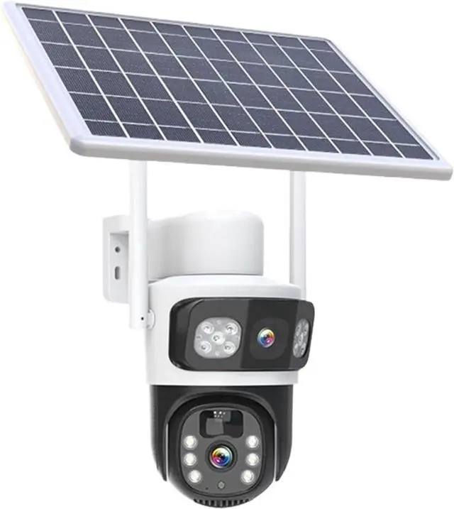 Main image of 4K 8MP Dual Lens WiFi Solar Camera Dual Screen Battery PIR Human Detection Outdoor 4MP PTZ Security IP Camera(4K WiFi Add 64G)