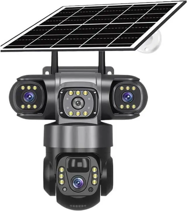 Main image of V380PRO 3 Lens WiFi Solar Camera HD 15MP 360 Outdoor Waterproof CCTV Night Vision Two-Way Audio Camera Mobile Tracking IP Camera(WiFi Cam 32G Card)