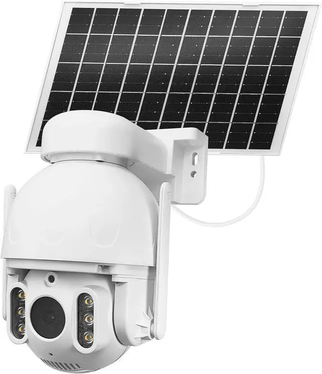 Alt view image 3 of 6 - P2P Human Tracking Blacklight Full Color 1080P HD Solar Power 4G IP PTZ Camera 14400mAh Battery Camera