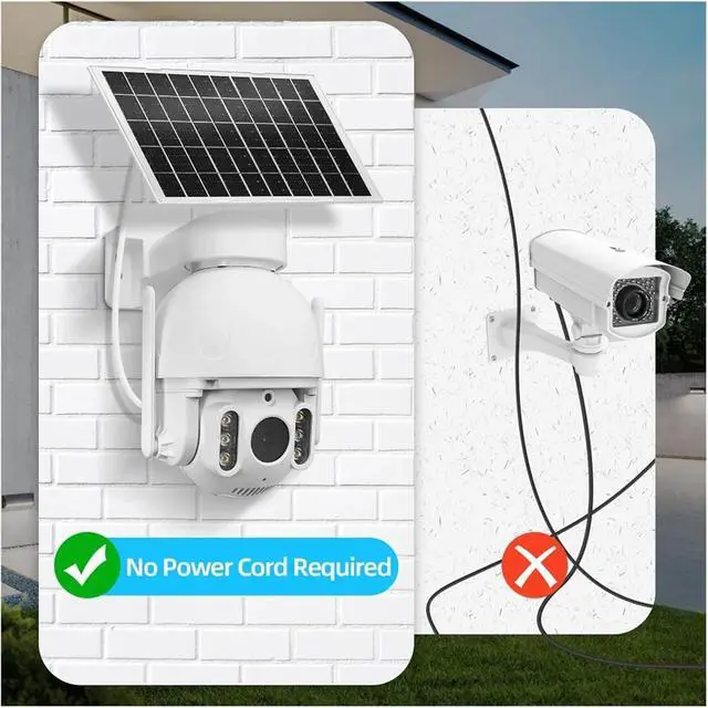 Alt view image 5 of 6 - P2P Human Tracking Blacklight Full Color 1080P HD Solar Power 4G IP PTZ Camera 14400mAh Battery Camera