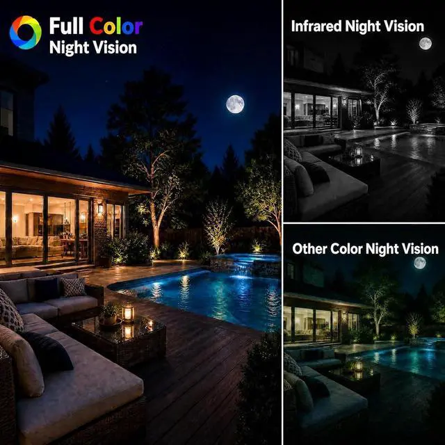 Alt view image 4 of 7 - Surveillance Camera 4MP 2K Thru-Glass Security Camera with Full-Color Night Vision & Dual-Band WiFi Installation for Indoor Use