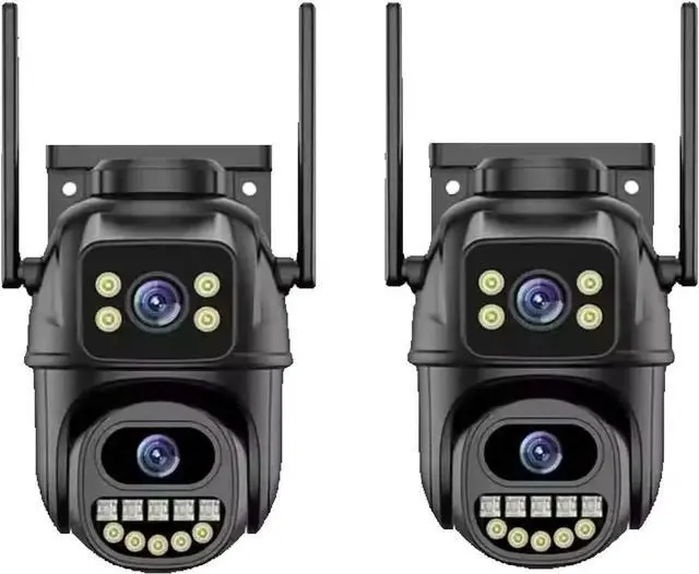 Main image of 4K 8MP WiFi Surveillance Camera,AI Human Detect, Dual Lens, 4X Digital Zoom, Outdoor Security PTZ IP Cameras(UK Plug,8MP NO SD Card)