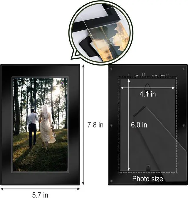 Alt view image 7 of 7 - Photo Frame Hidden Camera Mini Spy Video Recorder, Nanny Cam No WiFi