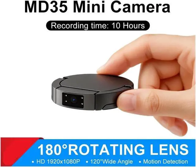 Alt view image 2 of 6 - 1080P Mini Hidden Camera, Portable DVR Video Recorder with Motion Detection, 10 Hours Long Recording
