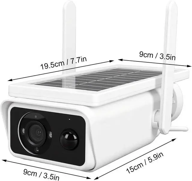 Alt view image 5 of 7 - ciciglow Solar Security Camera, Wi Fi, 24/7 Continuous Recording, AI Detection, Outdoor Camera Wireless with 1080P Full Color Night Vision, 3MP 2.5K Resolution