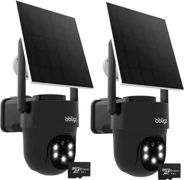 Main image of Solar Camera Security Outdoor - AOV 24/7 Recording Security Cameras Wireless Outdoor with 360° View, Human Auto Tracking (128G SD Card Included)