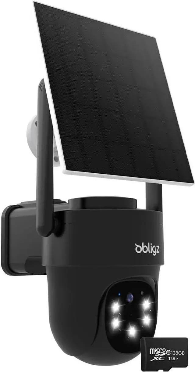Main image of Solar Camera Security Outdoor - AOV 24/7 Recording Security Cameras Wireless Outdoor with 360° View, Human Auto Tracking (128G SD Card Included)