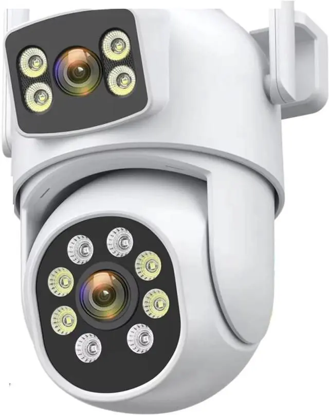 Main image of 10MP IP Camera WiFi Dual Lens Outdoor Auto Tracking Night Vision 5G HZ WiFi CCTV Surveillance Camera Security Protection(US Plug,10MP NO SD Card)
