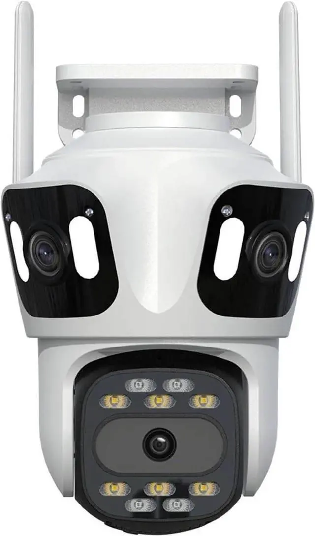 Main image of Three Lens Three Screen IP Camera WiFi External Triple Lens Auto Track Security PTZ HD Camera ICsee Video Surveillance(US Plug)