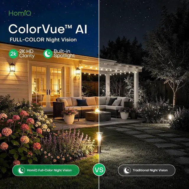 Alt view image 2 of 7 - 3MP 2K 3X WiFi Light Bulb Camera with Alexa,Full-Color Night Vision
