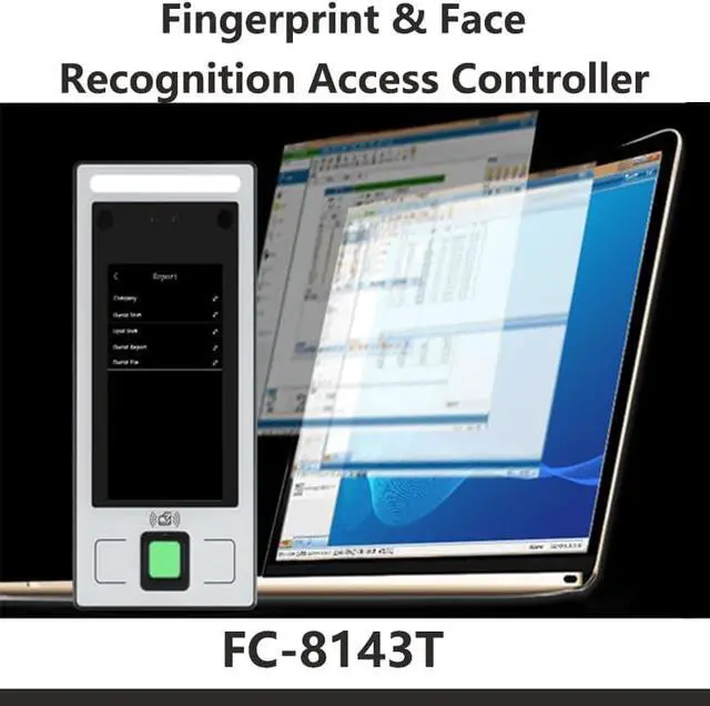 Alt view image 7 of 7 - FCARD FC-8143T 4.3-inch Screen IP65 Waterproof Dynamic Face+Fingerprint+ID(Optional IC) Card Recognition TCP/IP+WiFi(Optional) Access Control and attendance Terminal