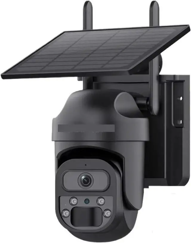 Main image of 15X Zoom Solar Camera 4G 12MP Three Lens 360° View 5W Solar Panel Security Outdoor PTZ IP Camera 7800mAh Battery(Green)