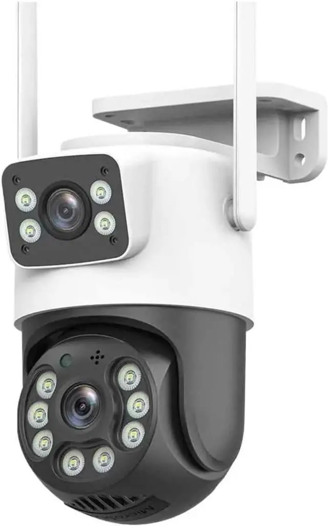 Main image of 4K 8MP WiFi Surveillance Camera, Dual Lens, 4X Digital Zoom, AI Human Detect, Outdoor Security PTZ IP Cameras(EU Plug,4MP ADD 32G)