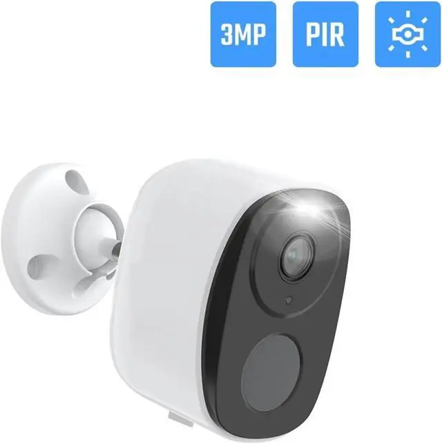 Alt view image 2 of 7 - PIR Battery Powered Camera Outdoor, 2K 3MP WiFi Security Camera with Spotlight Siren, 2-Way Audio, Waterproof(Battery Camera)